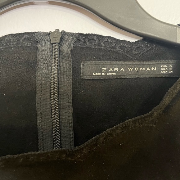 Gorgeous ZARA Black Suede Lace Cutout Dress - Picture 7 of 7